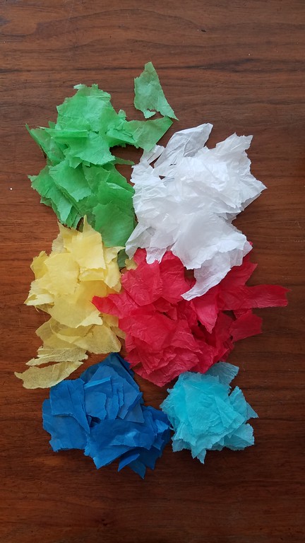 tissue paper prep for stained glass