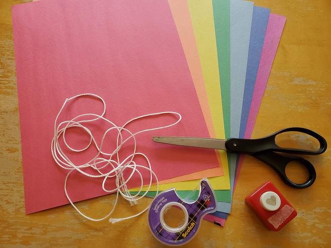 rainbow garland materials