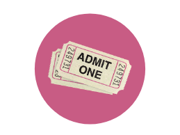 Cartoon image of museum tickets