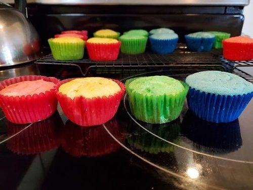 photo showing baked cupcakes