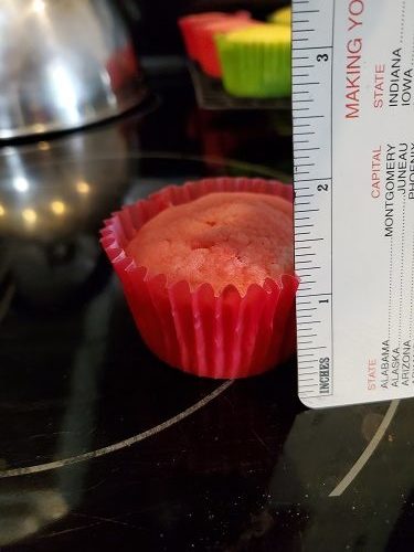 photo showing cupcake being measured