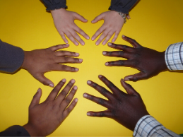 photo of hands of children of all races