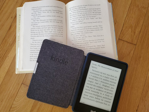 photo of book and ereader