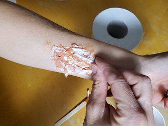 photo of prep for fake wounds activity