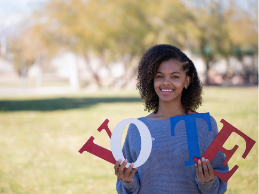 image of young girl for election post