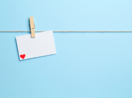 image of a love note on a clothesline