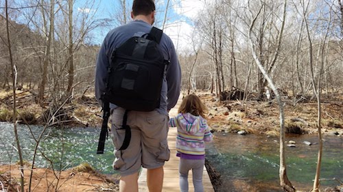 photo of family on a hike