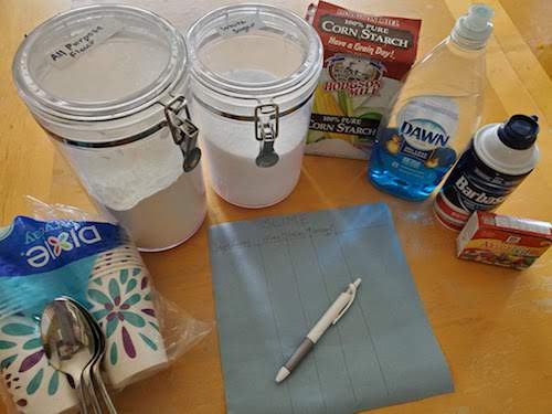 photo of items to make slime