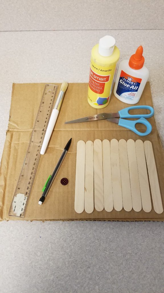 photo of materials to make fairy door