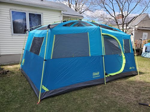 photo of a tent outside