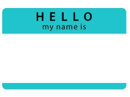 image of a nametag